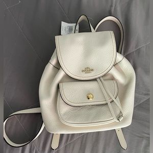 Coach White Mini Backpack